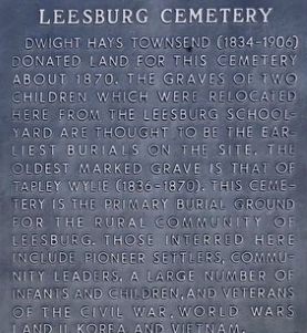 Leesburg Cemetary Plack Grey